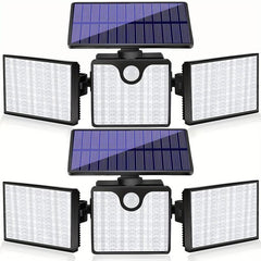 2pc 266LEDs Solar Outdoor Lights Ultra Bright Motion Sensor Lights