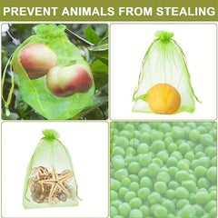 20pcs Fruit Protection Bags Drawstring Mesh for Trees