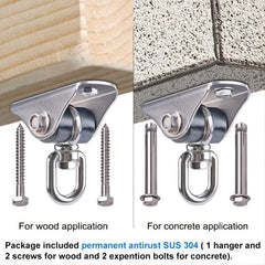 Hammock Hanging Kit 360 Rotate 1000Lb Capacity Heavy Duty Swing