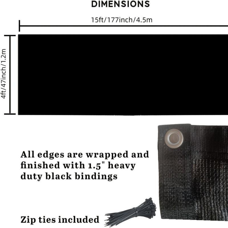 Privacy Fence Netting Screen Outdoor Shade Windscreen Mesh Fabric 6x15ft