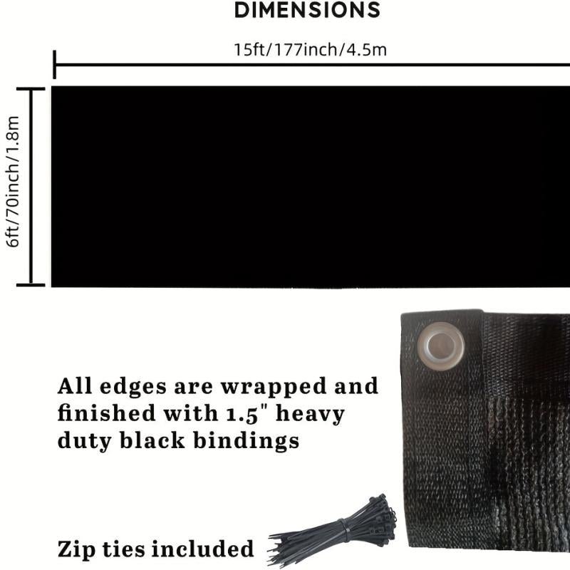Privacy Fence Netting Screen Outdoor Shade Windscreen Mesh Fabric 6x15ft