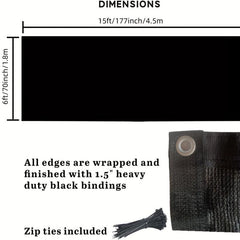 Privacy Fence Netting Screen Outdoor Shade Windscreen Mesh Fabric 6x15ft