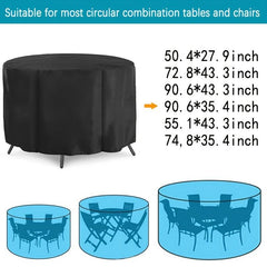 Circular Courtyard Furniture Cover - Fits Most Circular Furniture