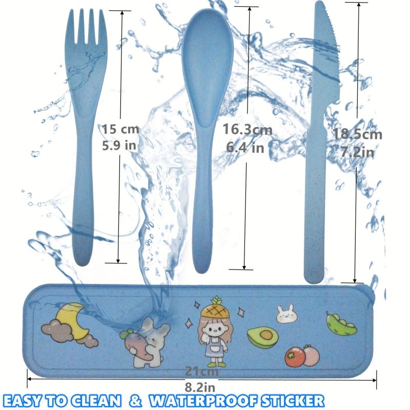 2 Packs Travel Cutlery Set With Case Portable Camping Cutlery