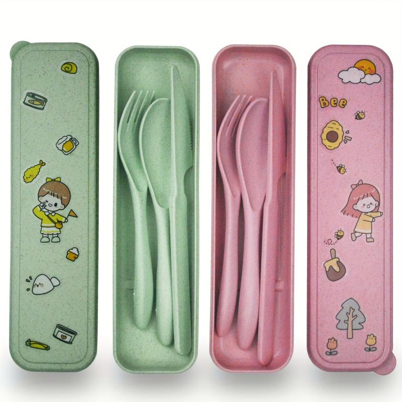 2 Packs Travel Cutlery Set With Case Portable Camping Cutlery