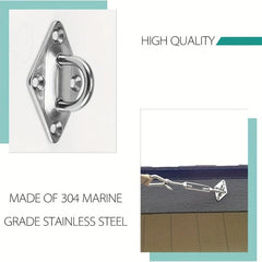 40pcs Sun Shade Hardware Kit for Rectangle Triangle Shade Sail Retractable