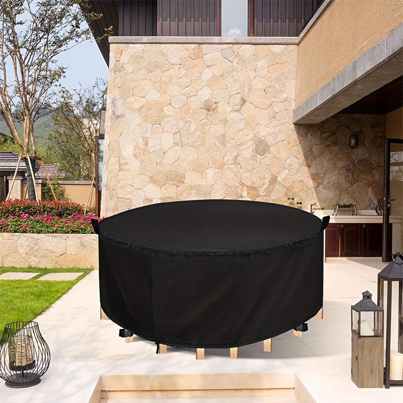 Waterproof Round Patio Table Cover Heavy Duty 600D Oxford Fabric