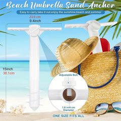 Summer Beach Umbrella Sand Anchor - Heavy Duty Outdoor Umbrella Base