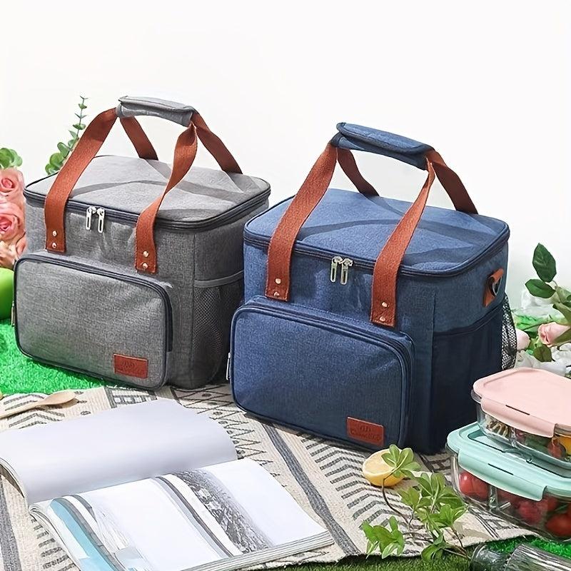 Reusable Double Layer Lunch Bag Insulated Lunch Box For Adult Work Picnic School