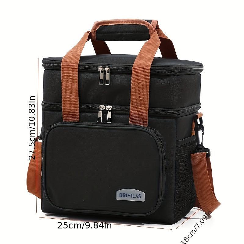 Reusable Double Layer Lunch Bag Insulated Lunch Box For Adult Work Picnic School