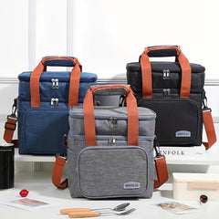 Reusable Double Layer Lunch Bag Insulated Lunch Box For Adult Work Picnic School