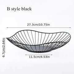 Modern Iron Fruit Basket Snack Storage Display Tray Picnic Basket