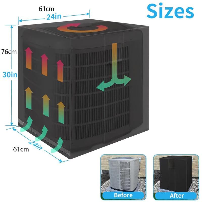 420D Air Conditioner Cover Outdoor Unit Anti Dust Heavy Duty Vent Full Cover