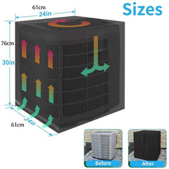 420D Air Conditioner Cover Outdoor Unit Anti Dust Heavy Duty Vent Full Cover