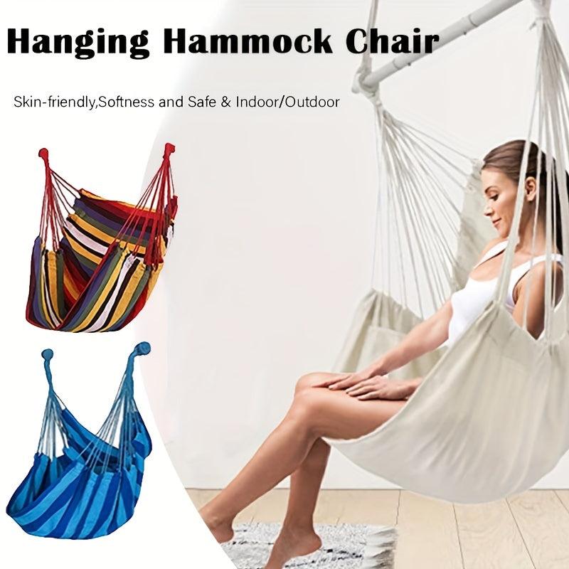 Hammock Chair Cotton Canvas Rope Outdoor Patio Furniture