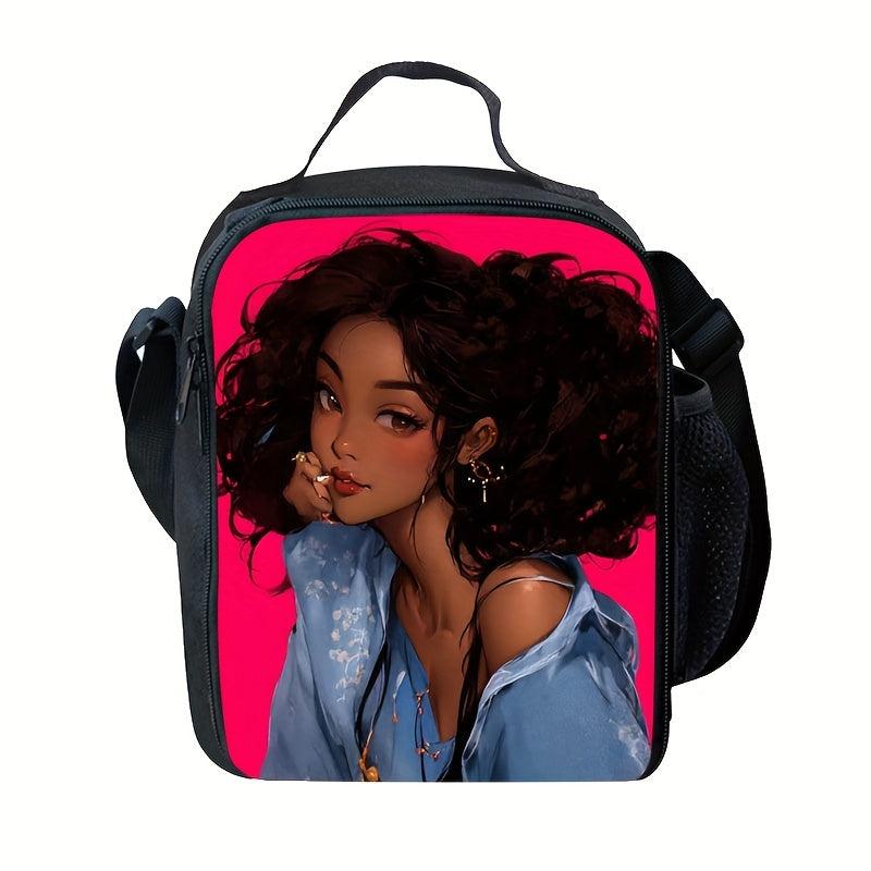 Cartoon Pink Insulated Lunch Box for Girls Lunch Bag