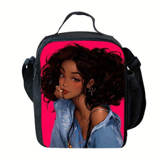 Cartoon Pink Insulated Lunch Box for Girls Lunch Bag
