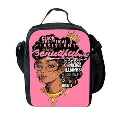 Cartoon Pink Insulated Lunch Box for Girls Lunch Bag