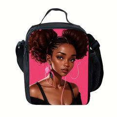 Cartoon Pink Insulated Lunch Box for Girls Lunch Bag