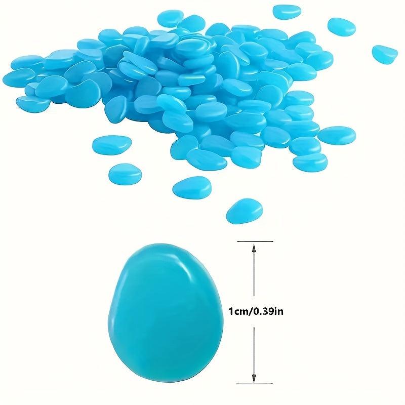 100pcs Luminous Resin Stones Glow Dark Rocks Succulent Garden