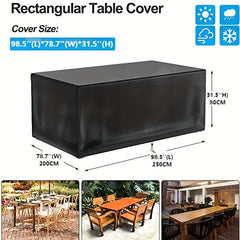 Durable 210D Oxford Patio Cover for Tables/Sofas