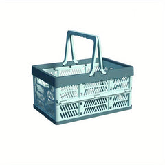 Outdoor Camping Folding Storage Basket Large Capacity Food Snack Storage Basket