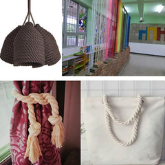 Natural Twisted Cotton Rope DIY Package Rope Strong Triple Strand Rope