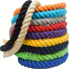 Natural Twisted Cotton Rope DIY Package Rope Strong Triple Strand Rope
