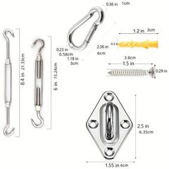 Stainless Steel Shade Sail Hardware Kit for Sun Shade Installation