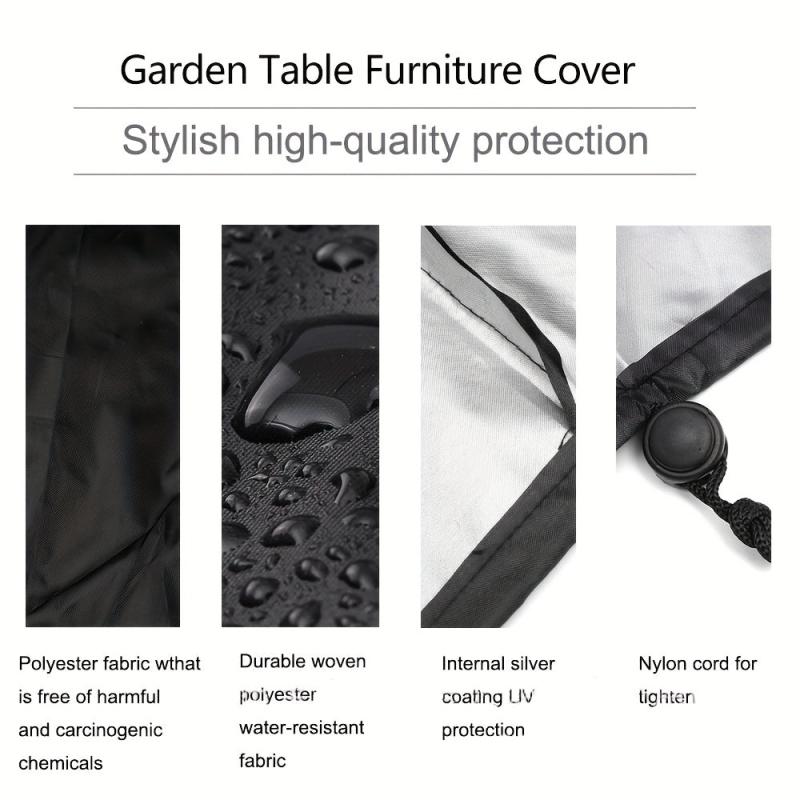 Waterproof Square Outdoor Furniture Cover Heavy Duty Table Cover