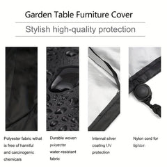 Waterproof Square Outdoor Furniture Cover Heavy Duty Table Cover