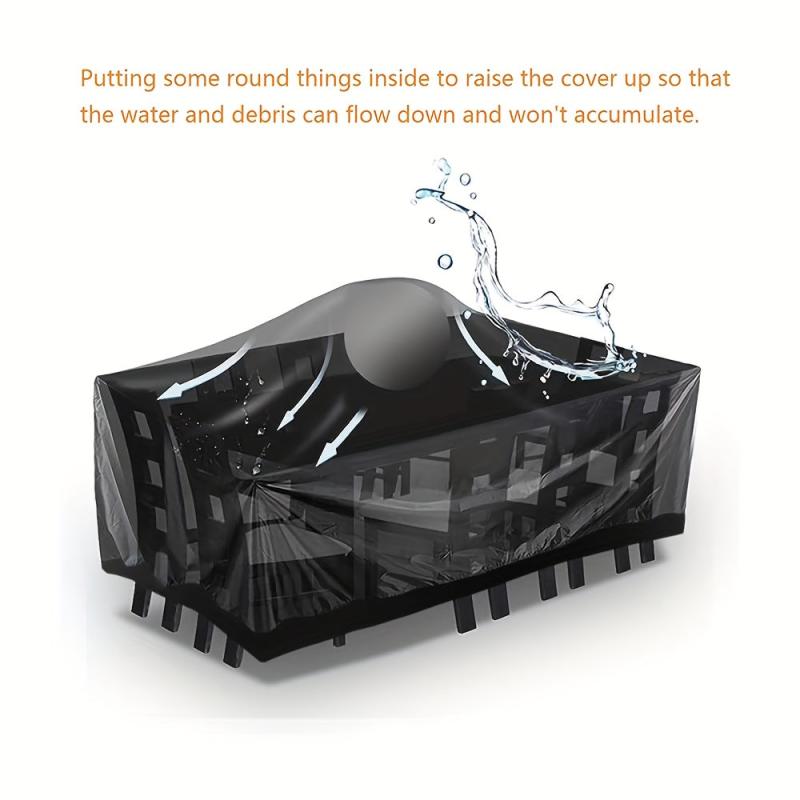 Waterproof Square Outdoor Furniture Cover Heavy Duty Table Cover