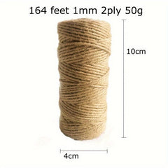 Natural Jute Twine String 2mm x 246ft DIY Crafts Gardening Gift Wrapping Packing