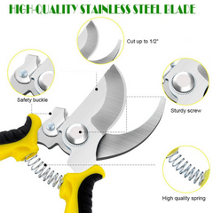 Professional Bypass Pruning Shears for Tree Trimming and Gardening