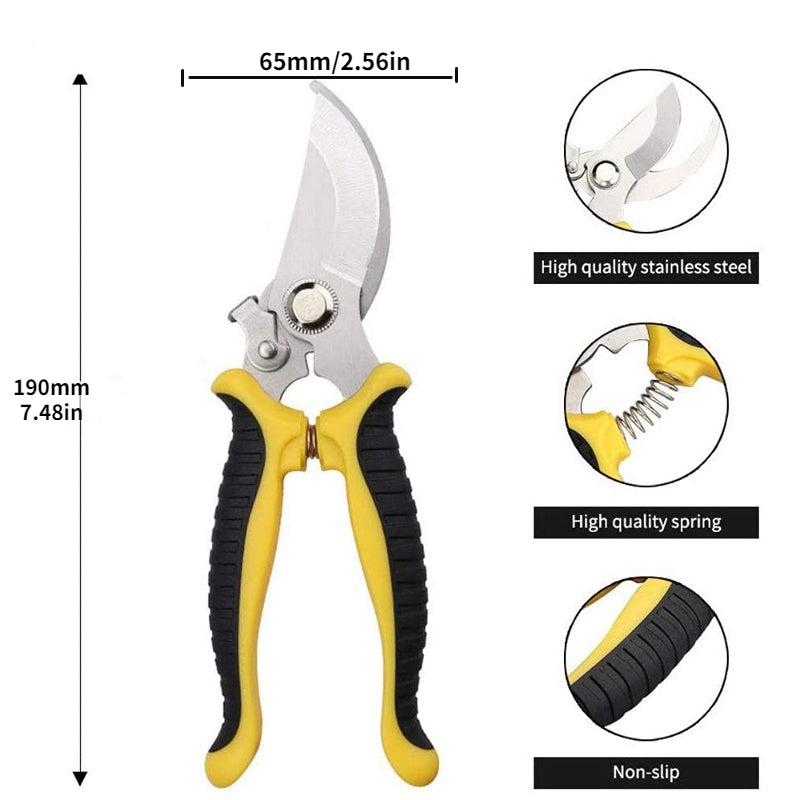 Professional Bypass Pruning Shears for Tree Trimming and Gardening