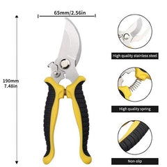 Professional Bypass Pruning Shears for Tree Trimming and Gardening