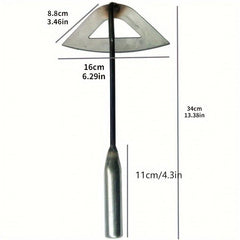 All Steel Hardened Hollow Hoe Handheld Weeding Rake Farm Garden Tool