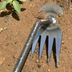 Weed Puller with 4 Teeth Gardening Hand Tool for Yard