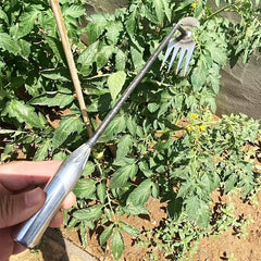 Weed Puller with 4 Teeth Gardening Hand Tool for Yard