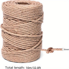 6mm Natural Hemp Rope Heavy Brown for Gardening Crafts