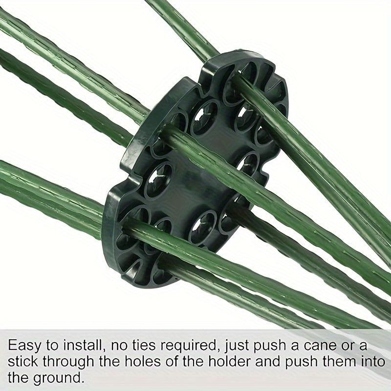 3 Bamboo Cane Holders for Climbing Plants - Support Sweet Peas & Beans