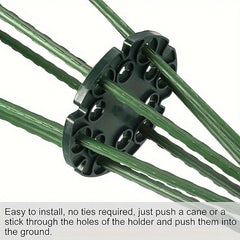 3 Bamboo Cane Holders for Climbing Plants - Support Sweet Peas & Beans