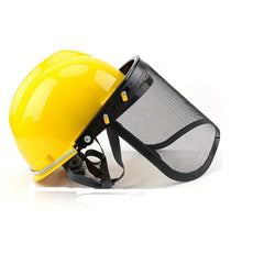 Forestry Helmet Mask Adjustable Mesh Sunshade Protection Chainsaw Hat