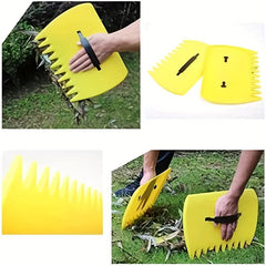 2pcs Garden Yard Leaf Scoops Plastic Grass Hand Leaf Rakes Leaf Collector