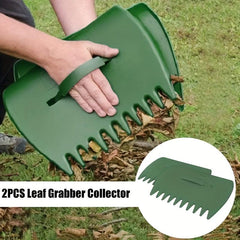 2pcs Garden Yard Leaf Scoops Plastic Grass Hand Leaf Rakes Leaf Collector