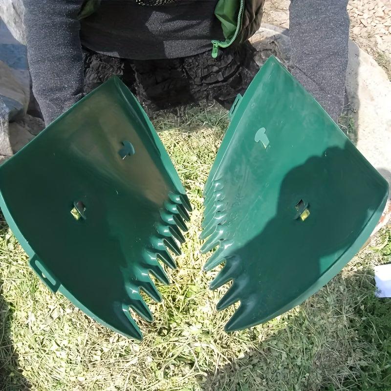 2pcs Garden Yard Leaf Scoops Plastic Grass Hand Leaf Rakes Leaf Collector