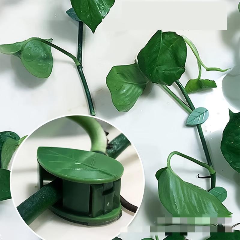 10pcs Invisible Plant Climbing Wall Fixture Vine Bracket Leaf Shape