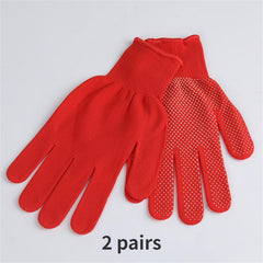2 Pairs Full Finger Gloves Work Gloves Reusable Anti Slip Thickening
