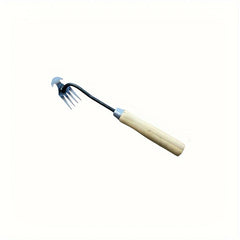 Steel Weeder Hand Tool with 4 Teeth for Yard and Garden