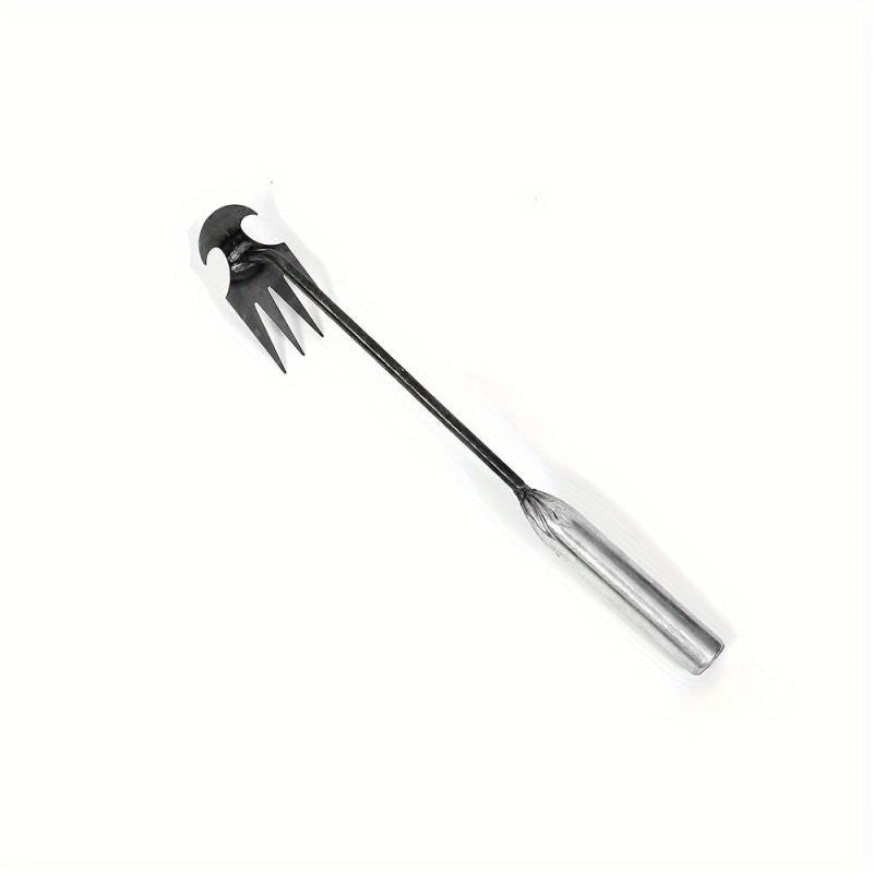Steel Weeder Hand Tool with 4 Teeth for Yard and Garden